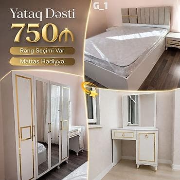pol eskisi: Yataq Dəsti – G_1 modeli - Qiymət: 750₼ - Rəng seçimi var - Matras — 1