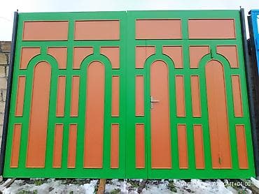 dəmir darvazalar işlənmiş: İşlənmiş Dəmir Həyət darvazası, Mexaniki, Qapı ilə, rəng - Yaşıl, Kredit yoxdur, Ödənişli çatdırılma — 2