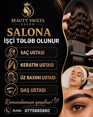 Beauty Vaulta Salon – vakansiyalar Salona işçi tələb olunur: - Saç — 1