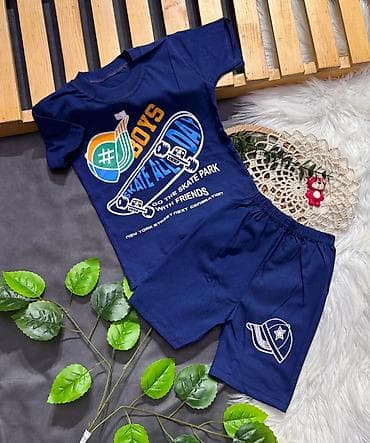 usag desti: Uşaq dəsti – futbolka və şort - Model: “Boys Skate All Day” temalı - — 3