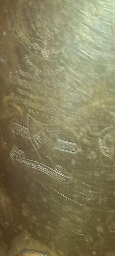 tar: Rus imperiya üslubunda bürünc (pirinç) qab – üzərində relyef nişanlar — 2