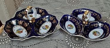 mate: Porcelan servis qabları – 2 ədəd dəst - Material: keyfiyyətli — 1