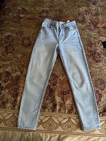 boyfriend salvar modelleri: Qadın cins şalvarları – 2 model dəsti 1) Açıq mavi mom/straight — 8