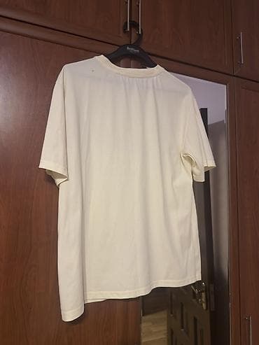 klassik geyim: İPEKYOL qısaqol T‑shirt - Rəng: krem (açıq bej) - Ön hissə: qara lent — 4