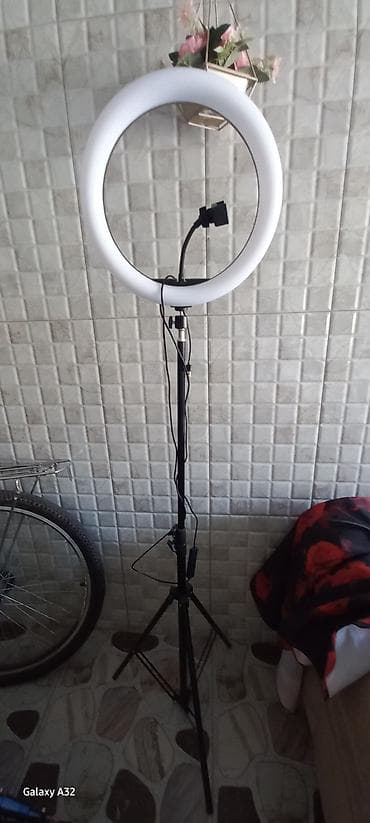 LED ring işıq seti – stativ və telefon tutacağı ilə - Dairəvi LED