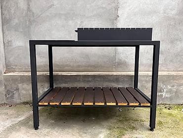 Nasoslar və hidroforlar: Metall manqal masası və kömür qutusu dəsti - Material: qalın metal — 3