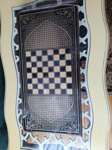 CD, DVD disklər və kassetlər: Taxta nərd–şahmat dəsti - Material: ağacdan hazırlanmış qatlanan — 2