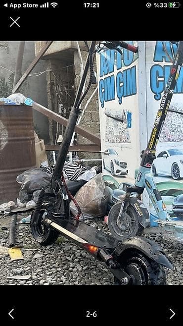 Elektrikli samokatlar: Elektrik skuter – off-road təkərlər və güclü asqı sistemi ilə - Güclü — 2