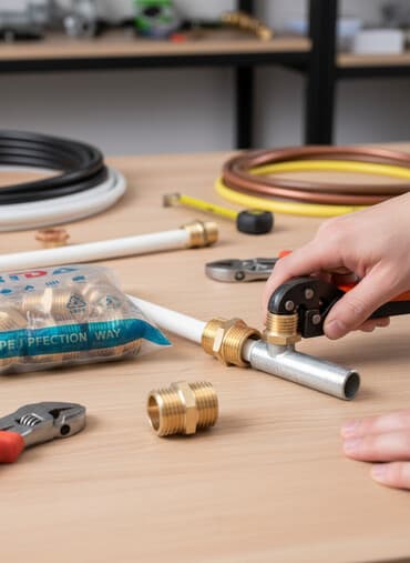 Digər metal məhsullar: RIDA pirinç fitinqlər – universal boru birləşdirmə elementləri - — 1