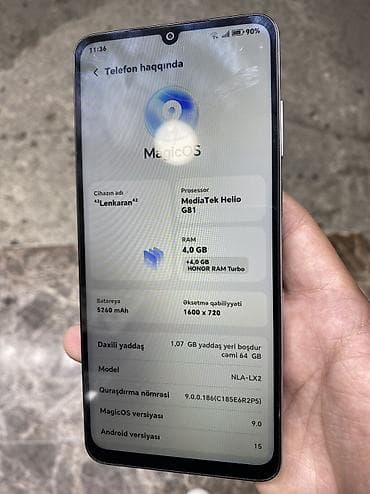 processor core i7: Honor X5, 64 GB — 1