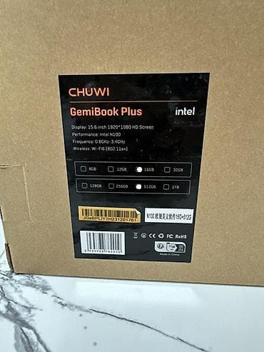 графический планшет баку: CHUWI GemiBook Plus noutbuku TƏZƏ pakovka! - Ekran: 15.6 düym — 4