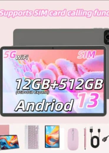 CRELANDER 10.1 Düymlük 2-si 1-də PC, Android 13, Deca Core MTK CPU