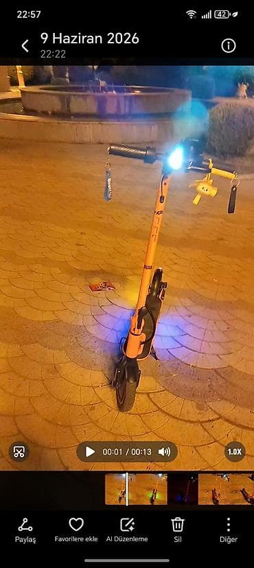 электросамокат бу: Elektrik skuter – parlaq narıncı rəng, şəhər sürüşü üçün ideal — 4
