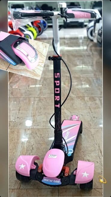 elektrikli scooter uşaq üçün: Samakat, Scooter, Skuter,Samakat🛴 🔹Tormuzlu 🔹 Musiqili🎶 🔸️ Ölkə daxili — 1