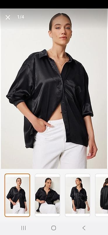 panço nədir: 🇹🇷Turkiye istehsali Qara atlas effekti verən köynək – 100% viskoza — 1