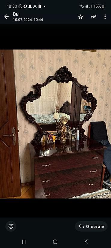 Klassik üslubda tam yataq otağı dəsti Komplekt: - 2 nəfərlik çarpayı