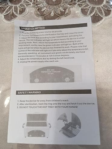 Writing 🔥 CH-360T Mini Yüksək Temperatur Sterilizatoru (Sanitizing — 4