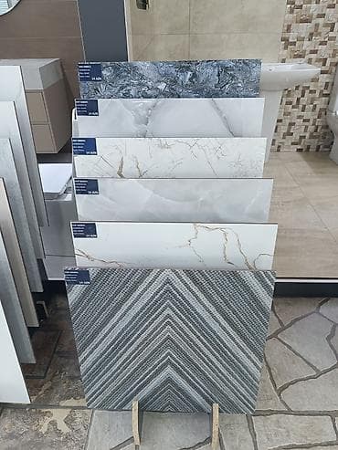 keramoqranit döşəmə: Mərmər effektli keramoqranit və divar-döşəmə plitələri. 60x60 ölçüdə — 4