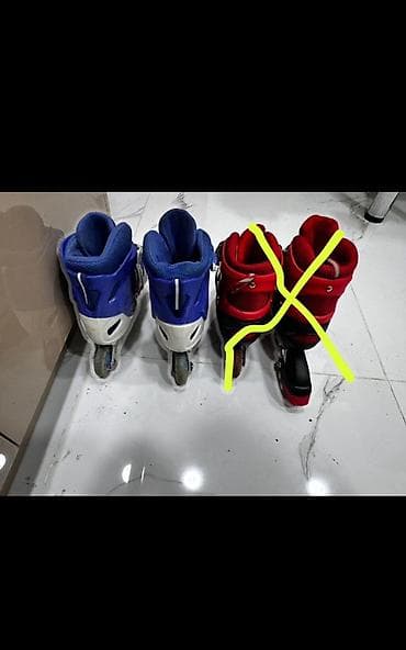 Uşaq üçün tənzimlənən inline konki (mavi rəng). - Ölçü tənzimlənir — 1