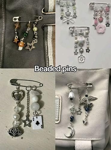 Trend asılqanlı sancaqlar / Əl işi Beaded pins