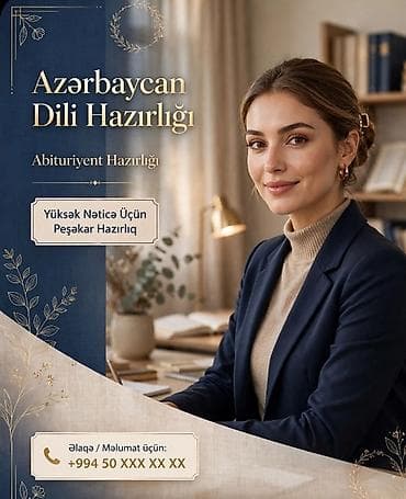 Repetitor, Azərbaycan dili, İmtahanlara hazırlıq, Abituriyent hazırlığı lalafo.az -da Repetitor, Azərbaycan dili, İmtahanlara hazırlıq, Abituriyent hazırlığı