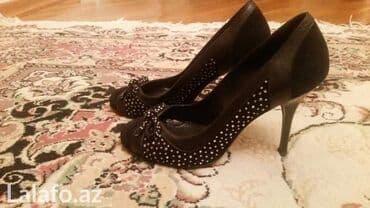 4xl nece razmerdi: Tuflilər, Ölçü: 38, rəng - Qara, İşlənmiş — 1