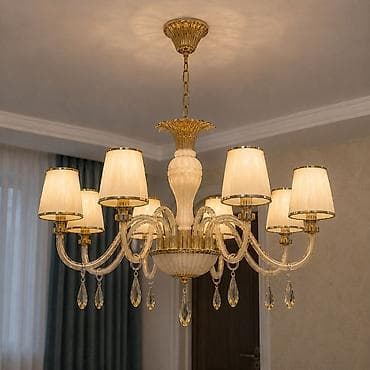 lustur ikinci el: Çılçıraq, 8 lampa, Metal — 1
