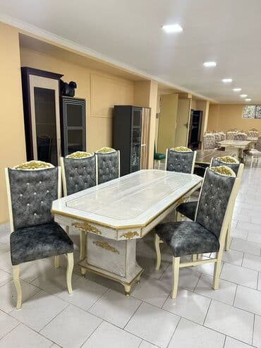 gaming oturacaqlar: Qonaq otağı üçün, Yeni, Açılmayan, Dördbucaq masa, 6 stul — 1