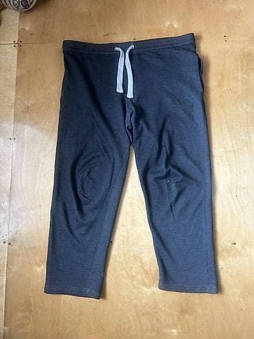 Tünd boz rəngdə rahat idman şalvarı/pajama şalvarı. - Kəsim: düz