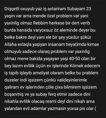 Tikinti ixtisasları: Xadimə, 23 yaş, 1-2 illik təcrübə — 1