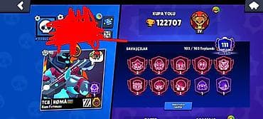 çoxlu oyun: Brawl Stars hesabı - Kupa yolu: 122,707 - Liga: IV - Toplanan — 1