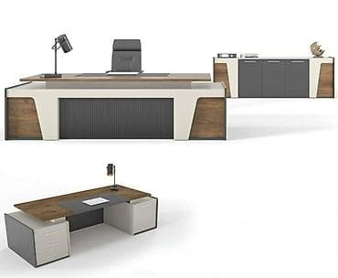 Müasir ofis mebel dəsti - İdarəçi masa dəsti: geniş iş səthi