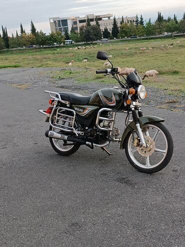 niva stoplari rcd: MX49 motosiklet - Rəng: zeytun-yaşıl, dekorativ narıncı-ağ qrafiklər — 4