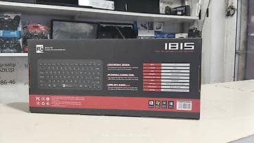 qara pp: R8 IBIS Mini Bluetooth Klaviatura - Bağlantı: Bluetooth - Düymə sayı — 2