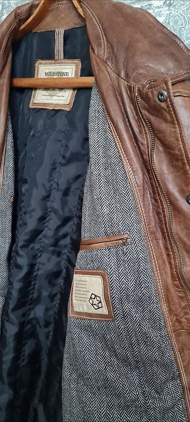 dəri paltar: Кожаная куртка немецкого бренда milestone 
размер 56
germany 🇩🇪 — 3
