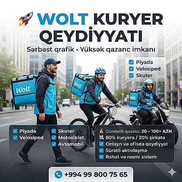 Мото-курьер требуется, Ежедневно оплата, Без опыта at lalafo.az Мото-курьер требуется, Ежедневно оплата, Без опыта
