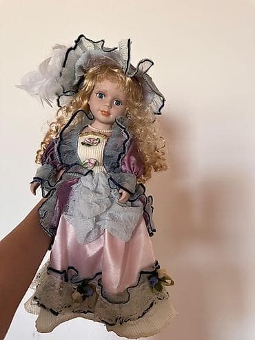qız oyuncaq: Porcelan kolleksiya kuklası – viktorian üslubunda - Material: baş və — 2
