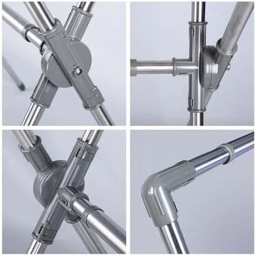 paltar qurutma asılqan: Paltar asilqani Asilqan ikiqat dirəkli paltar qurutma rafı qapalı — 7