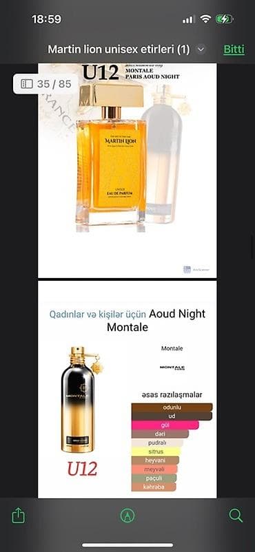 Martin Lion unisex ətirləri - müxtəlif ətirlər təklif edir. Hər bir — 4