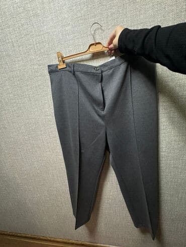 Qadın şalvarları seti - Model 1: Tünd boz, klassik kəsim. Ön qat