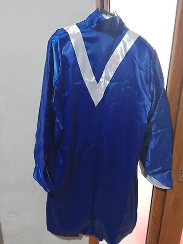 Şamdanlar: Mavi mərasim/xatun qıyafəsi – atlas parça - Rəng: parlaq kobalt mavi — 2