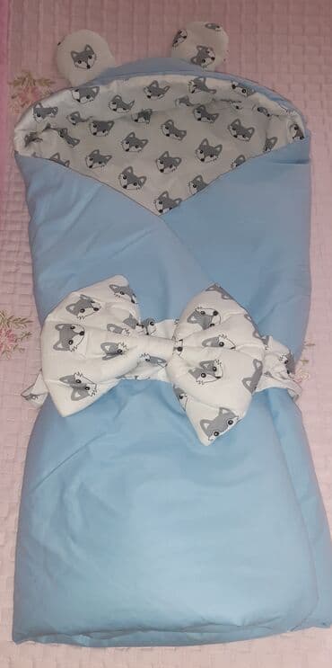 Xalçalar: Rəng - Mavi Pambıq Pled — 1