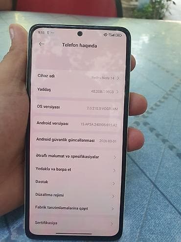 redmi pad: Redmi Note 14, 256 GB, rəng - Yaşıl, İki sim kartlı — 1