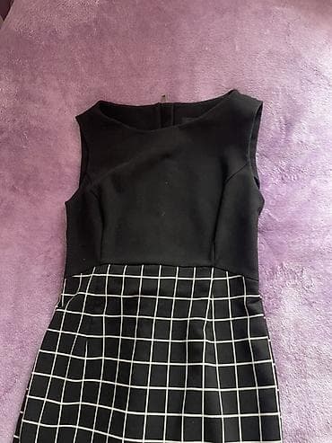 sadə don: AdL marka qadın paltarı - Rəng: qara - Dizayn: üst hissə düz qara — 2