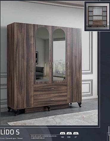 sfaner mebel: LİDO S – 4 qapılı qarderob Fabrik istehsalı mebellərin topdan — 2