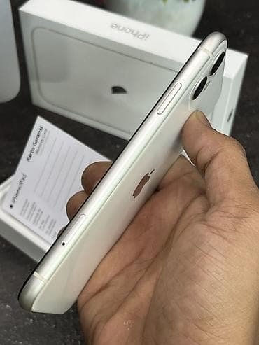 iphone simli qulaqlıq: IPhone 11, 128 GB, Ağ, Zəmanət, Face ID, Sənədlərlə — 2