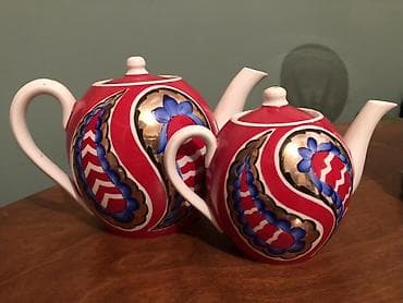 maca cayı: Çay dəsti, rəng - Qırmızı, Keramika — 1