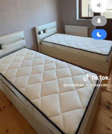 железная кровать: Təknəfərlik çarpayı, Bazasız, Matras ilə, Siyirməli — 1