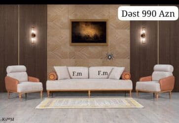 tek neferlik yataq gence: Yeni, Divan, 2 kreslo — 1