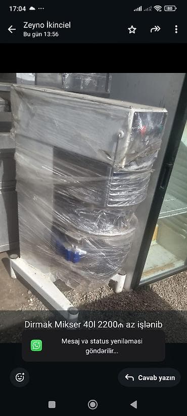 Dirmak Mikser 40l 2200₼ az işlənib yenidir demək olar ki Bakı Ss00 — 1